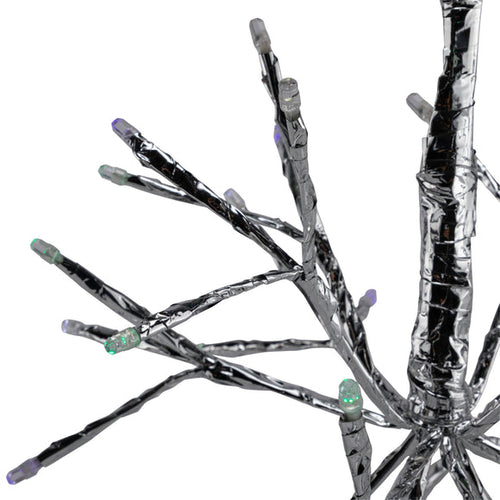 Alpine Multicolor Snowflake Hanging Ornament w/Multiclr/Wht LEDs-Sm