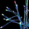Alpine Multicolor Snowflake Hanging Ornament w/Multiclr/Wht LEDs-Sm