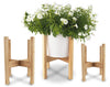 Ceramo Rubber Wood Pot Stand 3 Pc Set