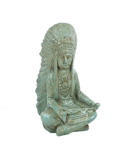 Athens Stone Casting Chief Peace Pipe