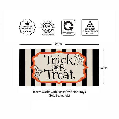 Evergreen Doormat Insert Striped Trick Treat