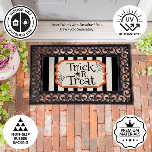 Evergreen Doormat Insert Striped Trick Treat