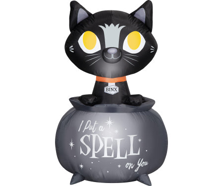 Gemmy Airblown Inflatables Stylized Binx in Cauldron