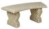 Athens Stone Casting Small Curved Bench