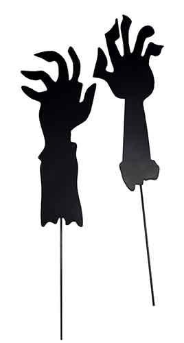 Worth Imports 36 Metal Creepy Hand Yard Stake 2 Asst