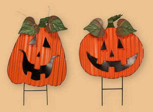 ORMAN  24 Metal Jack-O-Lantern Stakes