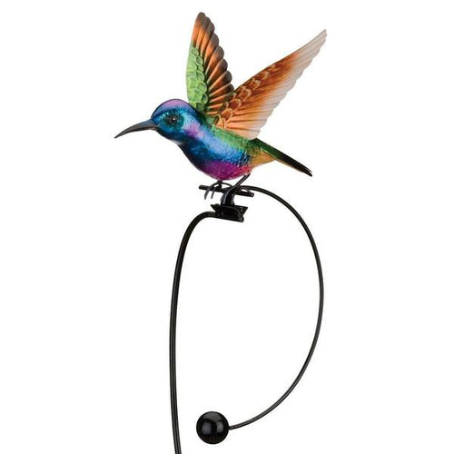 Regal Art & Gift Rocker Hummingbird Stake Purple Coronet