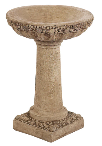 Athens Stone Casting Seashell Birdbath