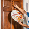 Evergreen Harvest Blossom Wildflowers Wood Door Décor 18