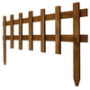 Cedar Stain Deluxe Cape Cod Picket Fence, 18-In. x 3-Ft.