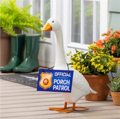 Evergreen Giddy the Goose Hanging Sign Official Porch Patrol
