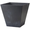 Ella Planter, Plastic, Water-Minder, Black, 10-In. Sq.