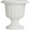 Plastic Planter, Classic Urn, White, Resin, 14-In.