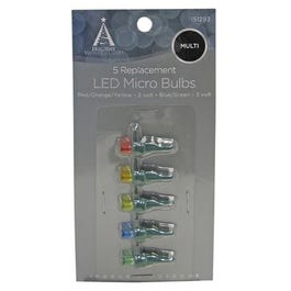 Christmas Lights LED Replacement Bulb, Micro, Multi-Color, 5-Pk.