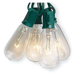 Christmas String Light Set, Edison Bulb, Clear, 10-Ct.