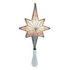 Christmas Tree Top Star, Silver Metal, Lighted