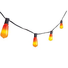 Edison-Style Bulb Halloween Light Set, Orange, 10-Ct.