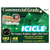 Christmas Icicle Light Set, Commercial-Grade, Multi, 105-Ct.