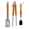 BBQ Tool Set, Wood & Stainless Steel, 3-Pc.
