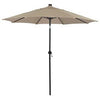 Market Umbrella With LED Lights, Beige, 9-Ft.