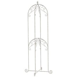 French Country Scroll Double Basket Stand, 60-In.
