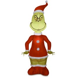 Christmas Inflatable Santa Grinch, 4-Ft.