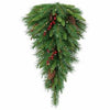 Lighted Woodland Berry Teardrop, 35 Battery-Operated LEDs, 30 x 16-In.