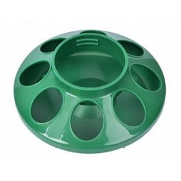 Chick Feeder for Qt. Jar, Green Plastic