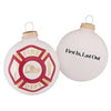Glass Christmas Ornament, Fire Department, 3.25-In.