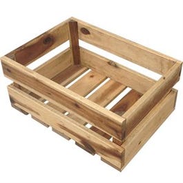 Crate-Style Wood Planter, 20.5 x 10.25-In.