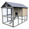 Hen Coop, Walk-In, Taupe With Chocolate Trim,  98.4 x 55.1 x 70.9-In.