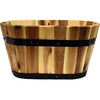 Oval Planter, Wood, 15 x 8-In.