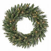 Artificial Wreath, Golden Bristle, 50 Battery-Operated Warm White LED Lights, 24-In.