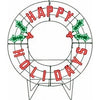 LED Happy Holidays Wreath, Outdoor, 40-In.