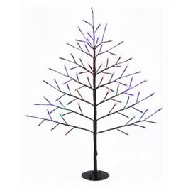 Christmas Lawn Decor, Bare Branch Wall Tree, 76 Twinkling Multi-Color LED Lights, 40-In.