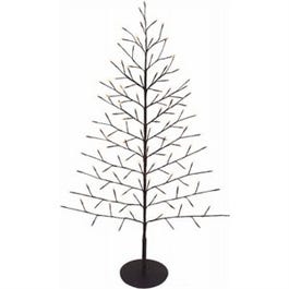 Christmas Lawn Decor, Bare Branch Wall Tree, 124 Twinkling Warm White LED Lights, 50-In.