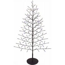 Christmas Lawn Decor, Bare Branch Wall Tree, 124 Twinkling Multi-Color LED Lights, 50-In.