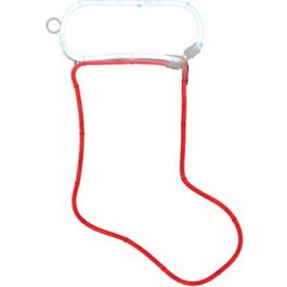 LED Christmas Window Decoration, Neon Flex Stocking, 18-In.