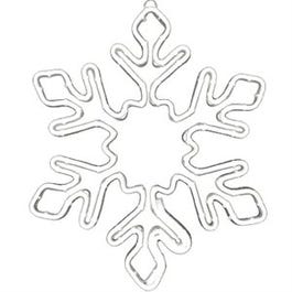 LED Christmas Window Decoration, Neon Flex Snowflake, 18-In.