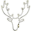 LED Christmas Window Decoration, Neon Flex White Deer Head, 18-In.