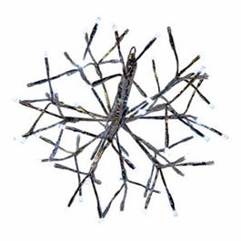 LED Shimmering Sphere, Wire Branches, Silver Metallic, 12-In.