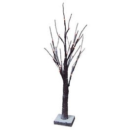 Faux Twig Tree, Snowy Brown, 24 Warm White  LED Lights, 2-Ft.