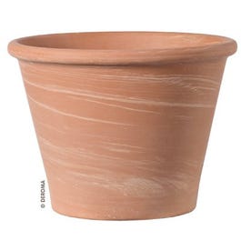 Duo Planter, Round, White Clay, 8-In.