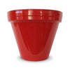 Flower Pot, Red Ceramic, 4.5 x 3.75-In.