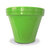 Flower Pot, Bright Green Ceramic, 8.5 x 7.5-In.