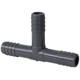 Pipe Fitting Insert Tee, Plastic, 1/2-In.