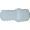 Pipe Fitting, Insert Adapter, White Nylon, 3/4-In., MIP x Insert