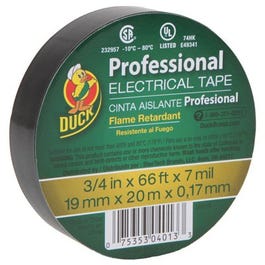 Professional Electrical Tape, Black, 3/4-In. x 66-Ft.