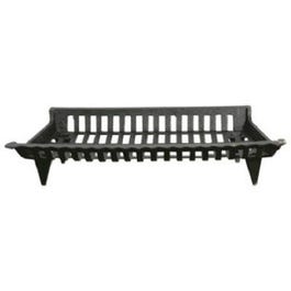 Cast Iron Fireplace Grate, Black, 30-In.