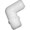 Pipe Fitting, Nylon Hose Barb Elbow, 3/4 ID x 3/4-In. MPT